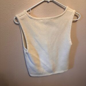 The A&F Mara Button-Up Sweater Vest white small